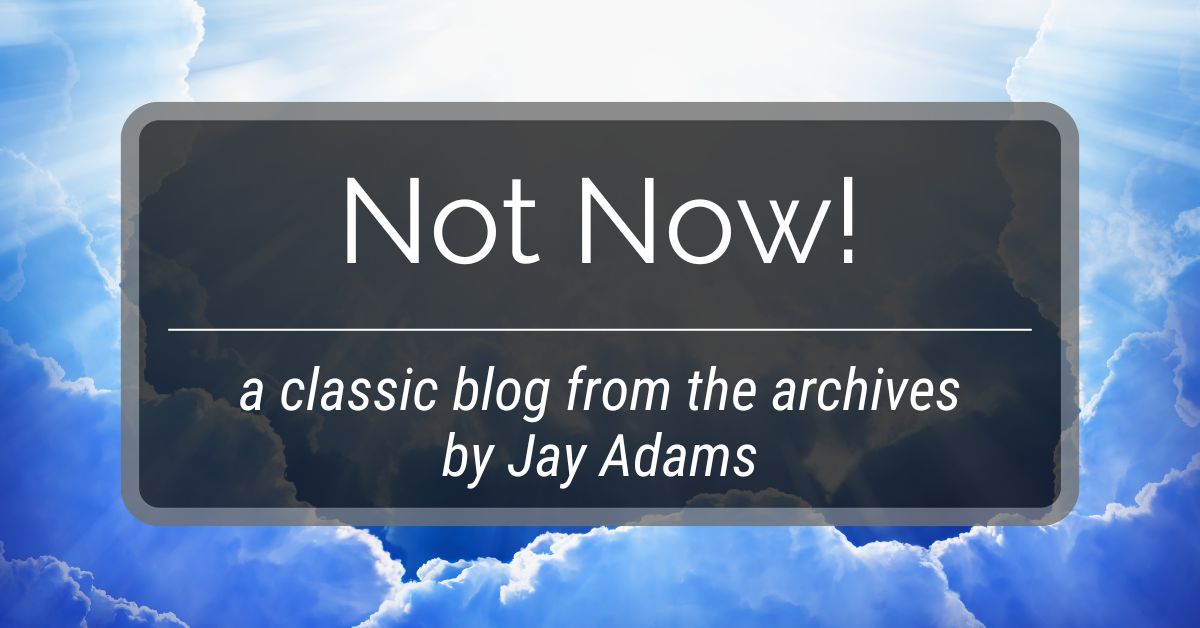 noutheticstud's tweet image. &gt; nouthetic.org/not-now/ &lt; Many seem to think that they can be entirely sanctified today, within a week—or month, etc. Sorry—but things don’t work that way.
.
.
#biblicalcounseling #biblecn #bible #nouthetic #counseling #christian #blog