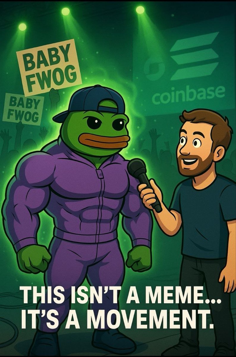Baby Fwog (@itsbabyfwog) on Twitter photo This isnβt a memeβ¦ Itβs a movement. ππ #BABYFWOG πΈβ¨
π₯ The memecoin revolution is here, and you want to be on the right side!
π Community > Hype, weβre building something that matters.
π You HODL? Then get ready to see it fly straight to the moon π
π Join the wave π This isnβt a memeβ¦ Itβs a movement. ππ #BABYFWOG πΈβ¨
π₯ The memecoin revolution is here, and you want to be on the right side!
π Community > Hype, weβre building something that matters.
π You HODL? Then get ready to see it fly straight to the moon π
π Join the wave π