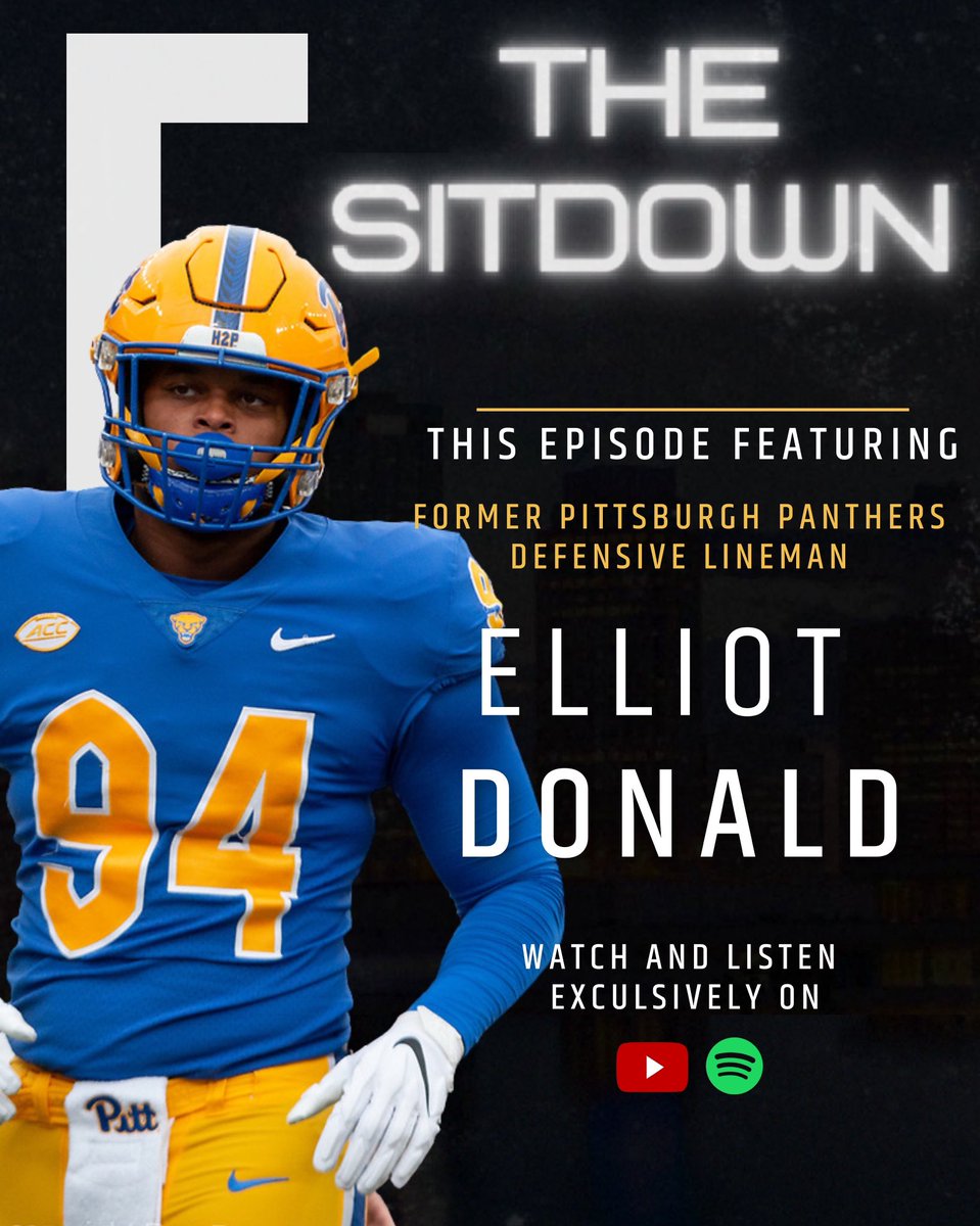 TheSitdownpod0's tweet image. Next Guest: Former Pittsburgh Panthers Defensive Lineman Elliot Donald

Full Podcast Drops on July 23rd at 5:30 EST / 4:30 CST 

 #podcast #blackcontentcreator #lifestyle #thesitdownpodcast
