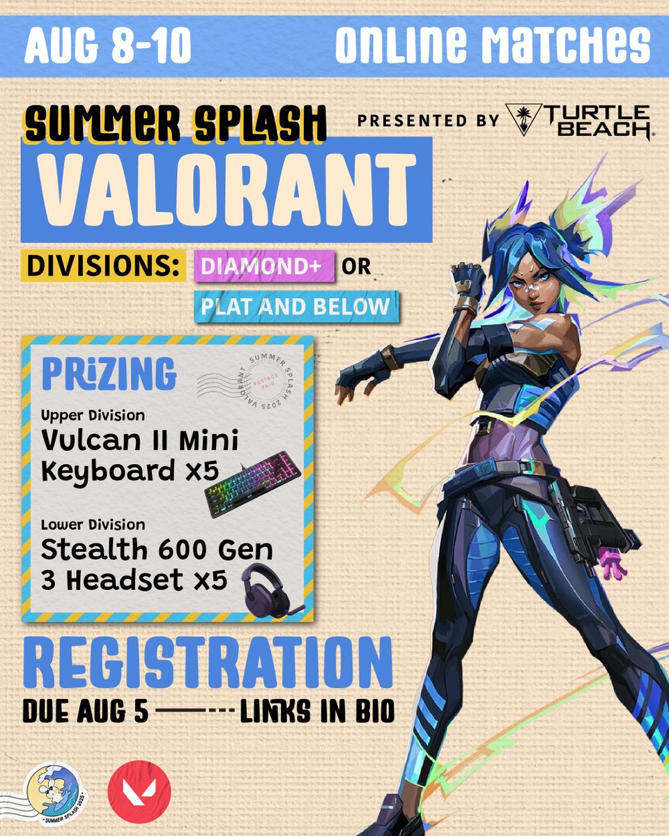 Esports At UC Davis (@esportsatucd) on Twitter photo ❓Are you Astra ❓
‘Cause your beauty is like the stars…vast & endless just like the amount of events <a href="/summersplashna/">Summer Splash</a> has for you!! Be prepared to Cypher plans before the VALORANT Tournament, sponsored by @turtlebeach on Aug 8th. Sign up by Aug 5th!
🎨 @hwm_alex ❓Are you Astra ❓
‘Cause your beauty is like the stars…vast & endless just like the amount of events <a href="/summersplashna/">Summer Splash</a> has for you!! Be prepared to Cypher plans before the VALORANT Tournament, sponsored by @turtlebeach on Aug 8th. Sign up by Aug 5th!
🎨 @hwm_alex