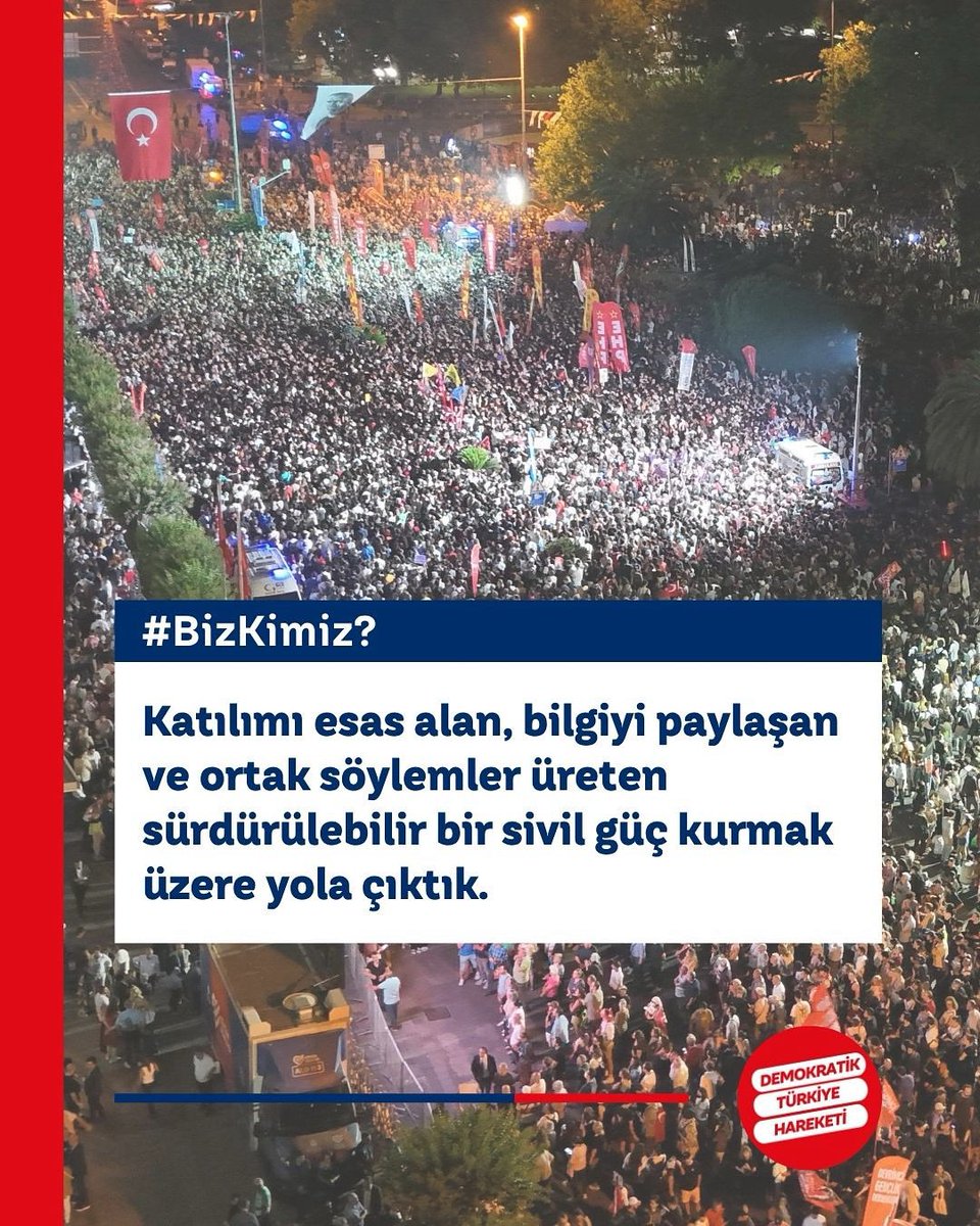 Dünyanın dört bir yanında yaşayan; cumhuriyet, demokrasi, özgürlük ve insan hakları etrafında birleşen gönüllülerden oluşan bir dayanışma topluluğuyuz.

#DemokratikTürkiye