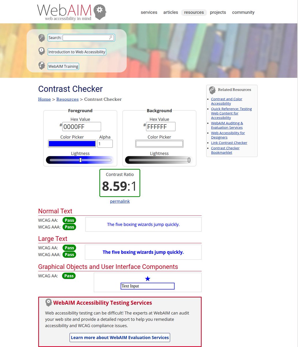 satvikk_guptaa's tweet image. discovered this cool site , make sure ur site componenets follow WCAG AA
for best readability