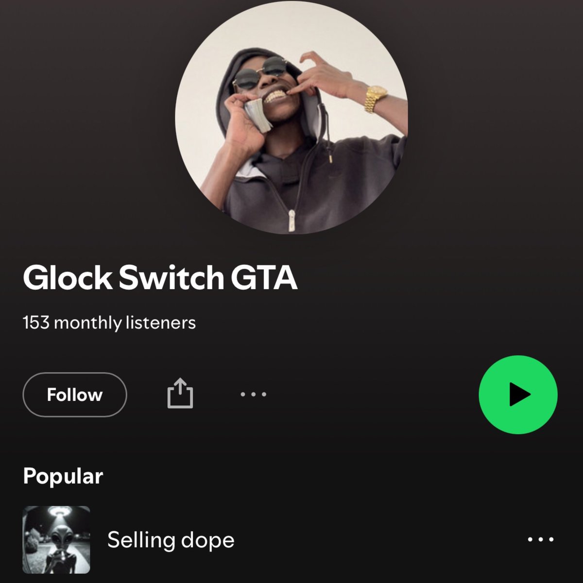 GlockSwitchGTA's tweet photo. Yo, we just passed 100 monthly listeners on Spotify! Play, Like, Follow, Save https://t.co/PzRHuTdAsS https://t.co/kZZORiyCNZ