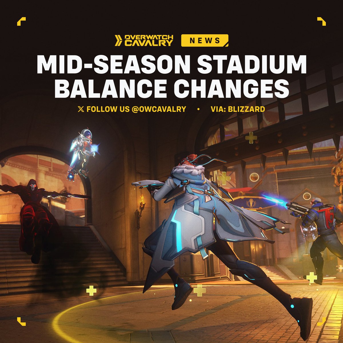 OWCavalry's tweet image. New #Overwatch2 Stadium Patch Notes π§°
π‘οΈ Armory
Ironclad Exhaust Ports (Item):
β Each stack of Overhealth granted now expires individually instead of refreshing the duration of all stacks of Overhealth granted from this Item.
π° DVa
Tokki Slam (Power):
β Now the damageβ¦