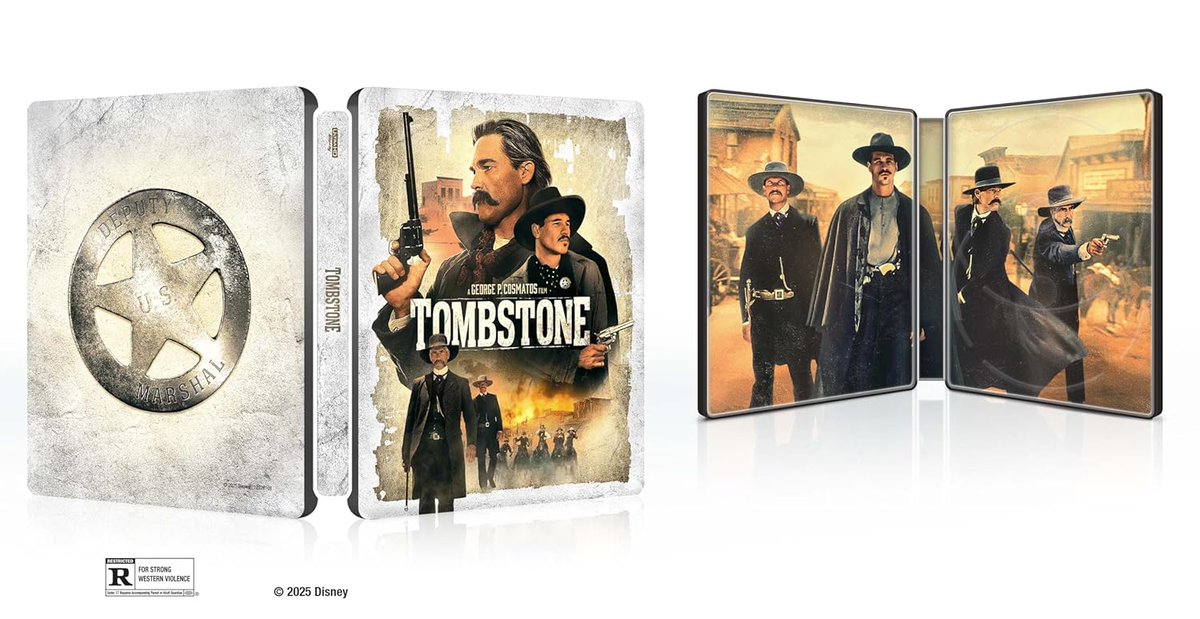 thehdroom's tweet image. Tombstone 4K UHD + Blu-ray + Digital Steelbook is available at Amazon for $39.03 (30% off)
amzn.to/40ZaGUU #ad