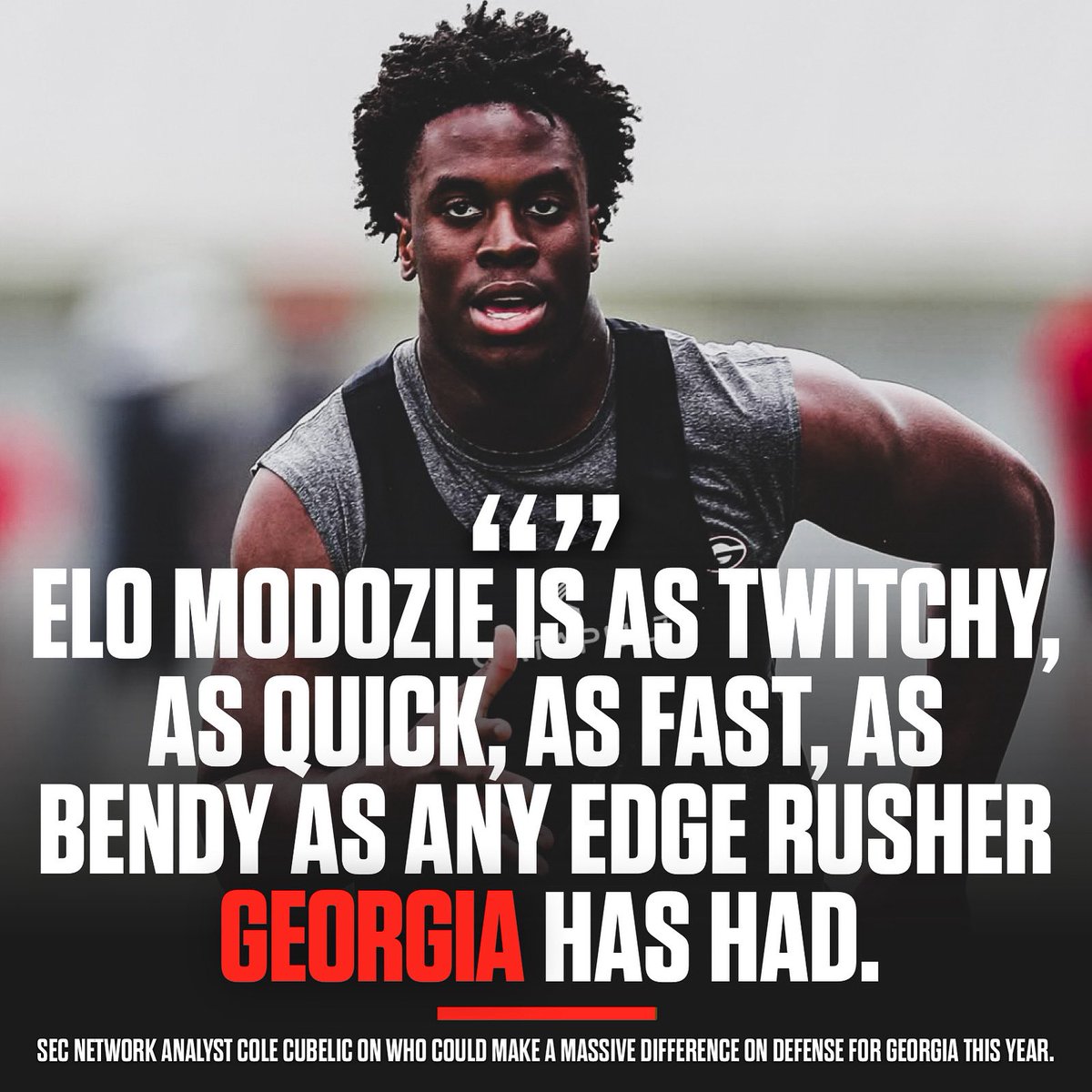 DawggRecruiting's tweet image. Army transfer EDGE Elo Modozie brings some stuff that #Georgia has never seen before. 🐶👀

How many sacks do you guys expect out of Elo Modozie? 🤔