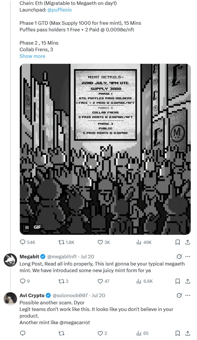 solonoob007's tweet image. Told You Guys not getting good vibes. @megabitnft another collection like @MegaCarrotNFT