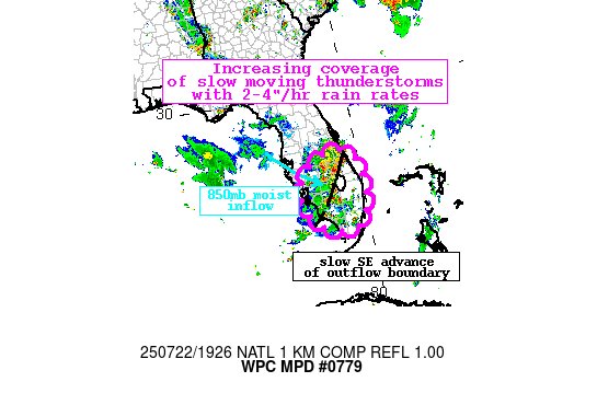 NWSWPC's tweet image. #WPC_MD 0779 affecting Southern Florida Peninsula, #flwx, wpc.ncep.noaa.gov/metwatch/metwa…