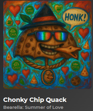 apeelingart's tweet image. ๐ช๐ฆ Chonky Chip Quack is LIVE! ๐๐ฅ
๐จ From the Bearella: Summer of Love collection
Bouncing to the beat of Chia and cheese crusts, Chonky Chip Quack honks in harmony with every drop of love rain. A crispy rebel with rainbow drip and farm-chain flair, he's the crunchy quackerโฆ