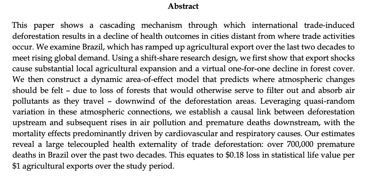 albrgr's tweet image. Yet another paper finding huge negative mortality results from air pollution. Wild methods on this one from Brazil