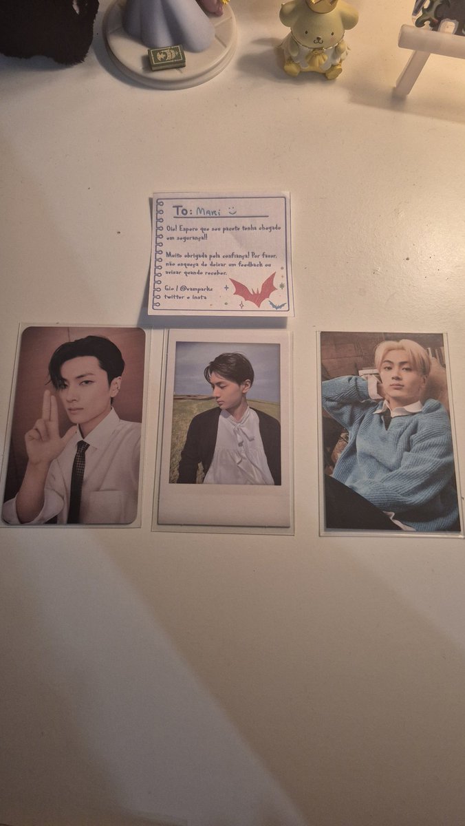 iseongsoo's tweet photo. feedback super positivo para a @vamparkz pela venda desses jays! chegou bem rapidinho e veio muito bem embalado mesmo 🧁🌷💕 obrigada gio e desculpe pela demora do feedback 🫶🏽 https://t.co/ovzscuKNN9