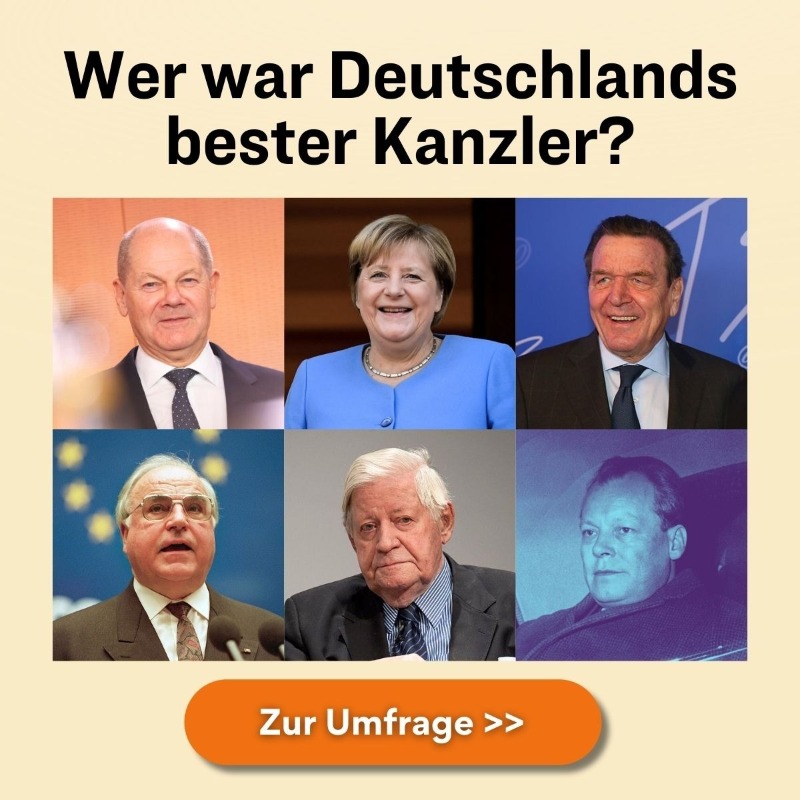 EpochTimesDE's tweet photo. Wer war für Sie der beste Kanzler der letzten 50 Jahre? Wer hat Deutschland geprägt und Vertrauen geschaffen? Teilen Sie Ihre Meinung!