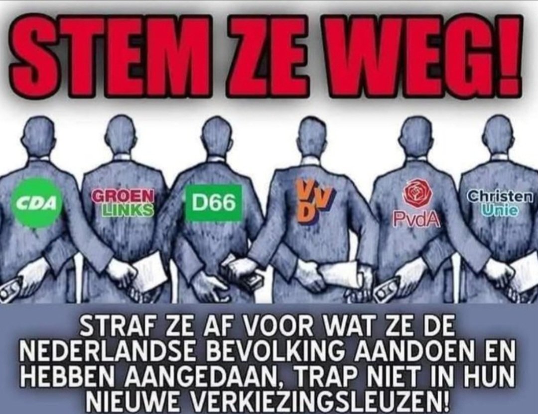 WokeWildWest's tweet photo. @harmbeertema @gl_pvda @christenunie Het wachten is op een fusie van VVD+CDA+D66+CU: #EU66 https://t.co/OHc9Id9gOg