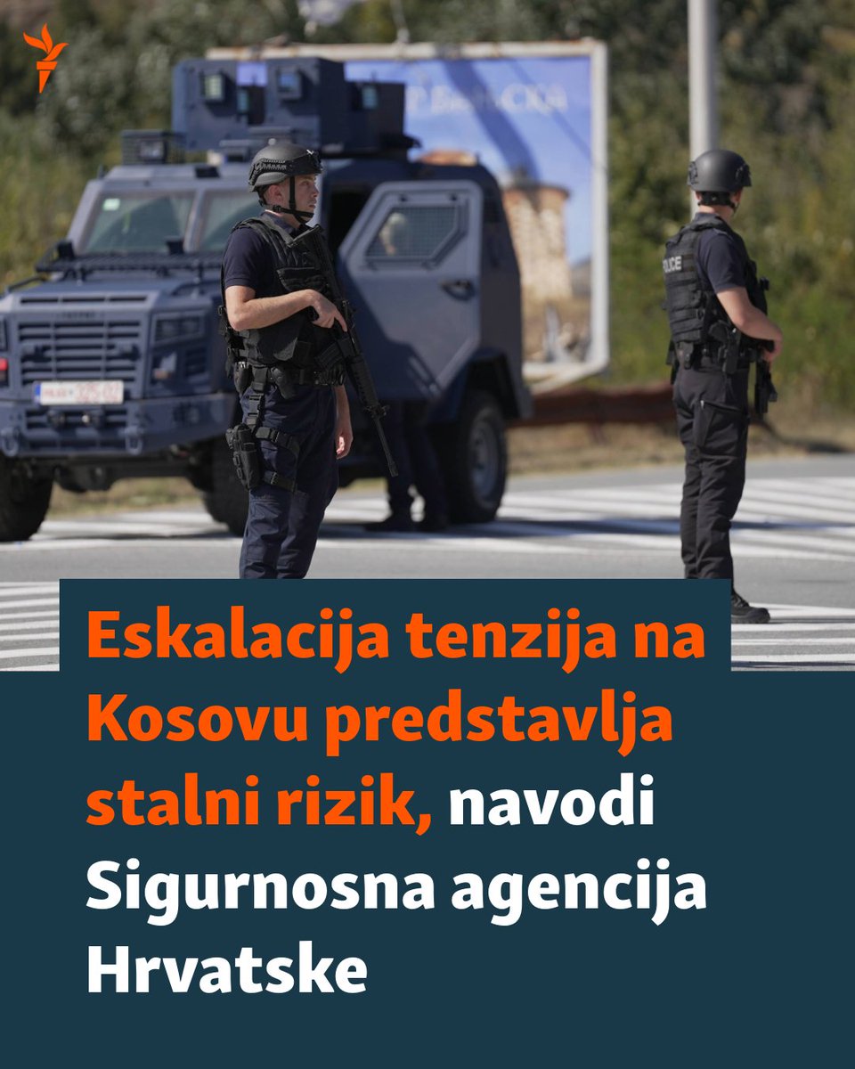 RSE_Balkan's tweet image. Sigurnosno-obavještajna agencija Hrvatske ocjenjuje da odnosi između Kosova i Srbije ostaju nestabilni te da u takvim okolnostima eskalacija tenzija na Kosovu predstavlja stalan rizik.
Čitajte: shorturl.at/dpHcz