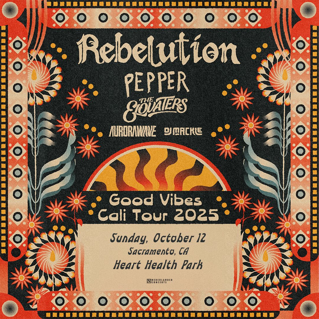 NederlanderLive's tweet image. 🌀 @RebelutionMusic is bringing the good vibes all the way to Cali! Expeirence a night full of reggae vibes at @HeartHealthPark on October 12th!

Tickets are on sale tomorrow at 10am: ticketmaster.com/event/1C0062F0…