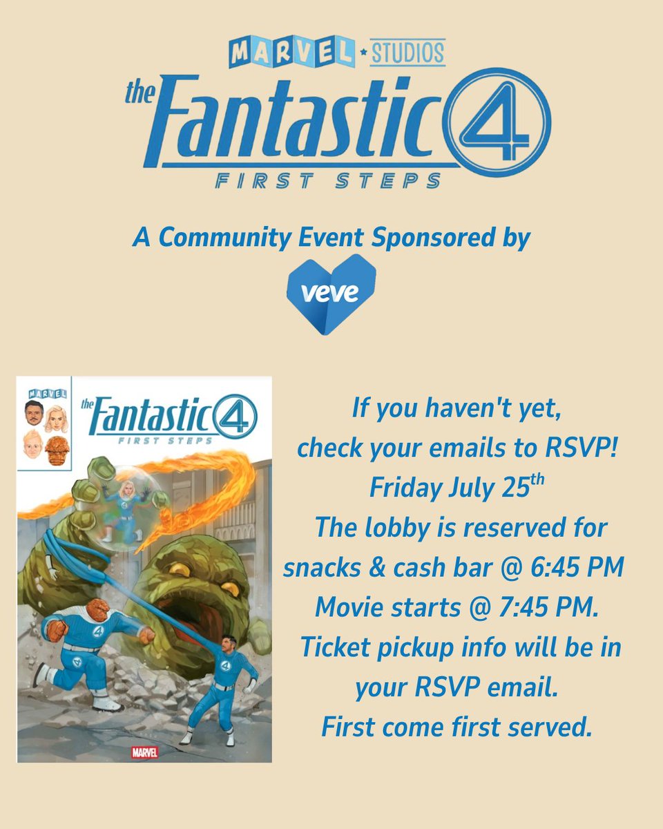 VeVeFamBam's tweet image. Correction on the time!
I'd like to thank @JgeenVeVe for helping w another exciting movie premiere! We can't wait to see you all there! #sdcc #vevefam