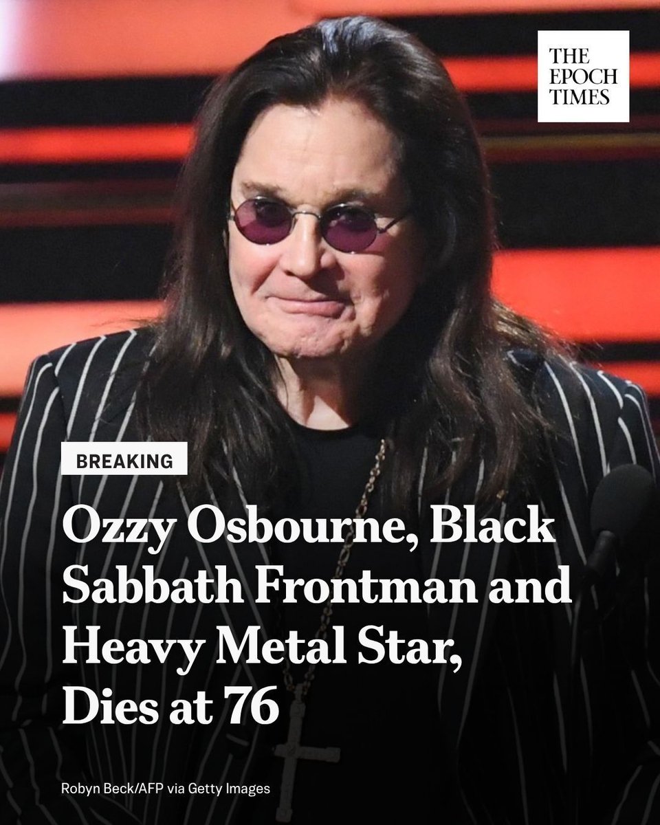 EpochTimes's tweet image. 🚨🇺🇸 𝗢𝘇𝘇𝘆 𝗢𝘀𝗯𝗼𝘂𝗿𝗻𝗲, 𝗕𝗹𝗮𝗰𝗸 𝗦𝗮𝗯𝗯𝗮𝘁𝗵 𝗙𝗿𝗼𝗻𝘁𝗺𝗮𝗻 𝗮𝗻𝗱 𝗛𝗲𝗮𝘃𝘆 𝗠𝗲𝘁𝗮𝗹 𝗦𝘁𝗮𝗿, 𝗗𝗶𝗲𝘀 𝗮𝘁 𝟳𝟲
Read more 👇
theepochtim.es/d0fhdq