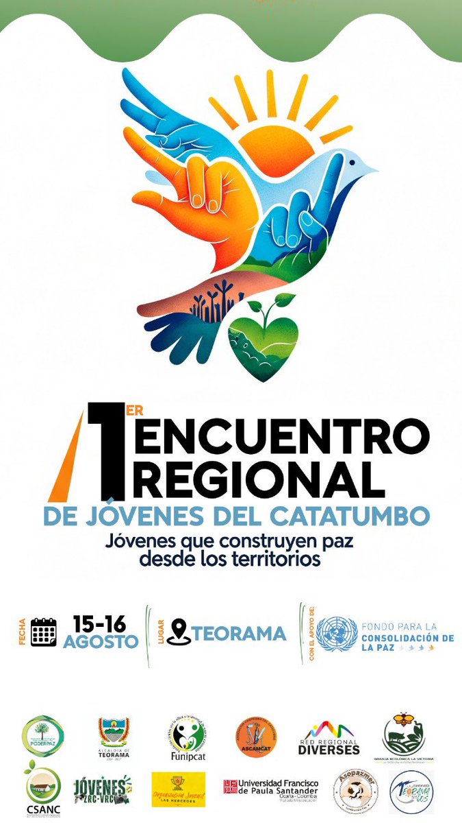 En #Teorama #Catatumbo durante Agosto se darán encuentro las voces juveniles del territorio para hablar sobre la construcción de una región al alcance de sus sueños y expectativas #jovenes #paz #territorio