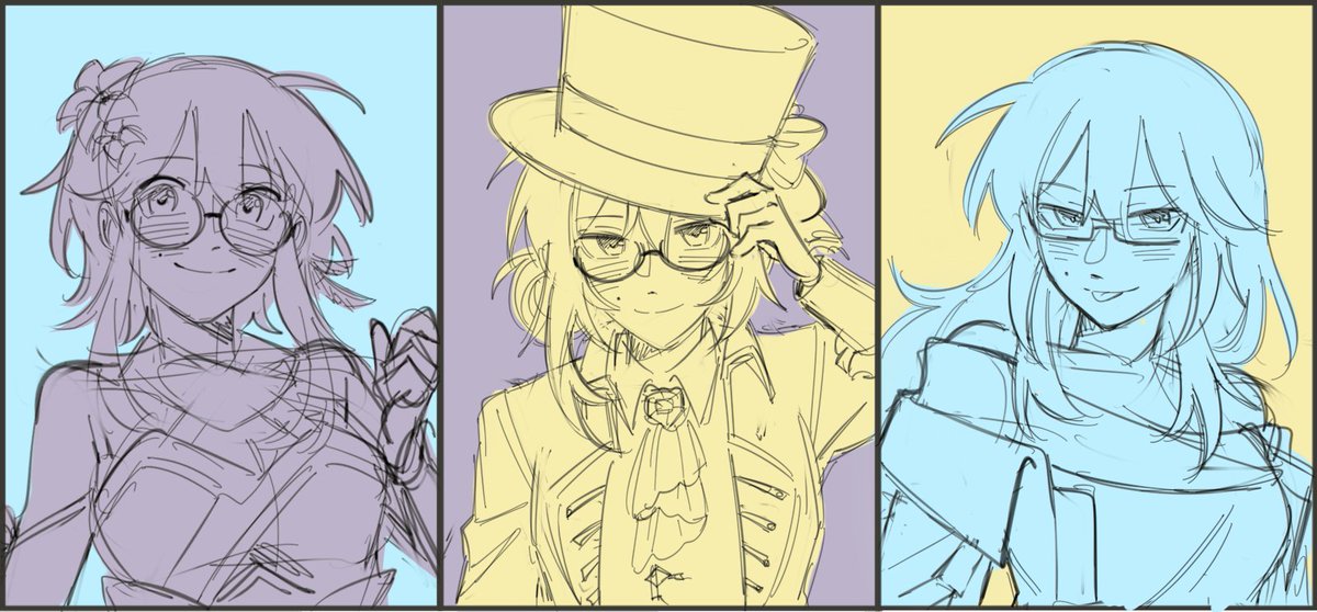 reeka04's tweet image. (re-upload)
drew my sona as gacha girlies
#GenshinImpact #HonkaiStarRail #Reverse1999