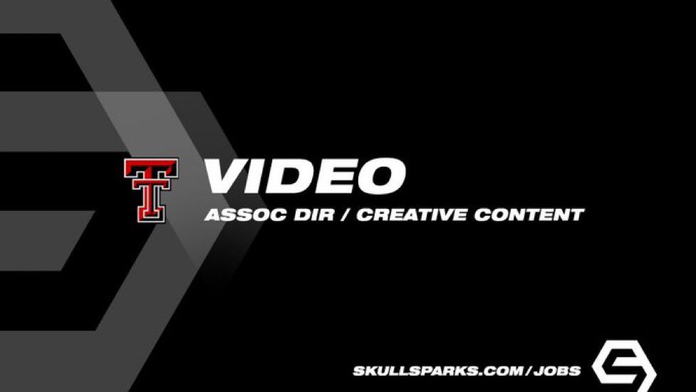 SkullSparks's tweet image. Opportunity with @TechAthletics
Assoc Director / Creative Content Producer
Lubbock, Texas
apptrkr.com/6380211
SkullSparks.com/jobs/