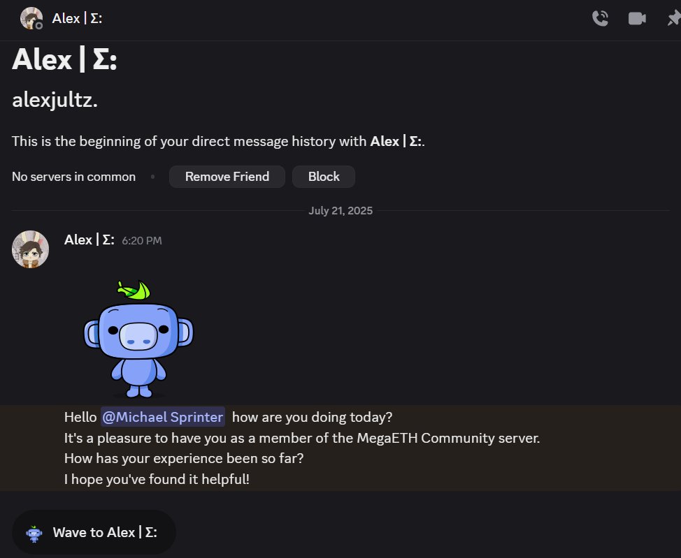 0xAlexjultz's tweet image. Recently, some community members let me know that someone impersonating me has been reaching out to them via DMs (some examples below) using the same name, profile picture, etc.
Just to be clear: neither I nor any other @megaeth_labs team member will DM you first unless it was…