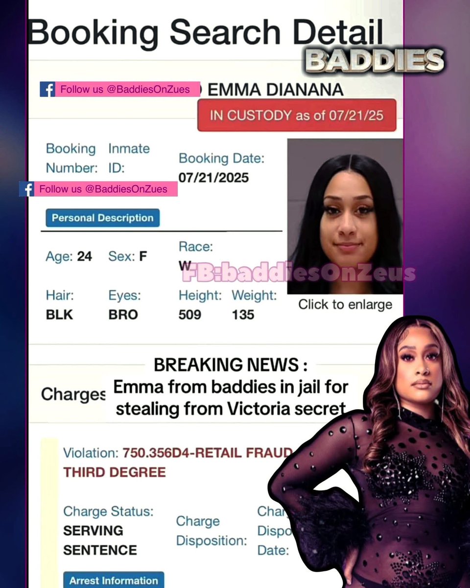 ZeusNetworkTea's tweet image. Allegedly, Emma from “Baddies Midwest” was arrested for stealing from Victoria Secret 👀
