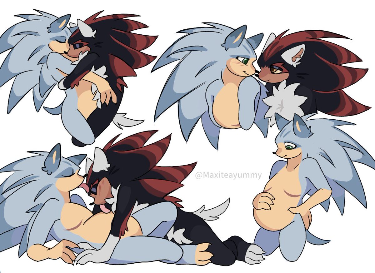 MaxiTeaYummy's tweet image. Pregnant Sonic! #shadonic #sonadow