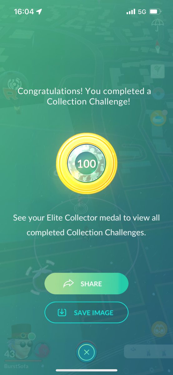 RevSpunky's tweet image. 100 collection challenges complete 😀 #PokemonGO