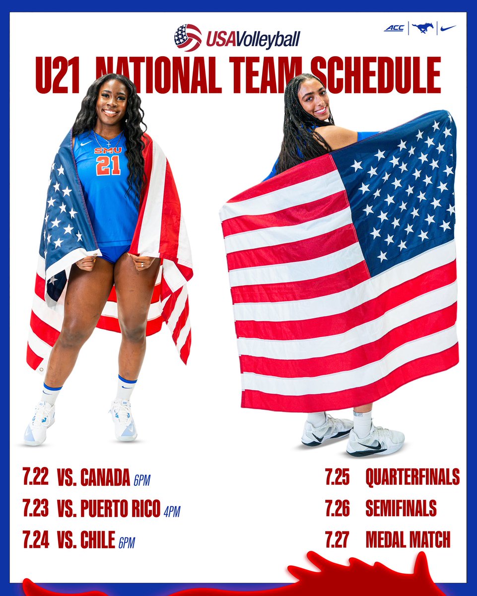 SMUVolleyball's tweet image. ๐๐จ๐ง'๐ญ ๐ฆ๐ข๐ฌ๐ฌ ๐ ๐ฆ๐จ๐ฆ๐๐ง๐ญ ๐บ
You can catch Jadyn and Favor representing the United States on the USA Volleyball Youtube all week!
#GoMustangs | @SMUMustangs