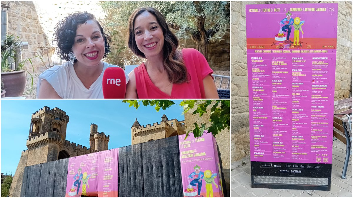 LaSalaRNE's tweet image. Ane Pikaza y María Goiricelaya, codirectoras del 26º Festival de Olite (Navarra), nos hablan de la marcha de esta edición hasta el 3 de agosto.
Y les preguntamos por proyectos relacionados con su compañía, La dramática errante.
📻🎧rtve.es/play/audios/la…