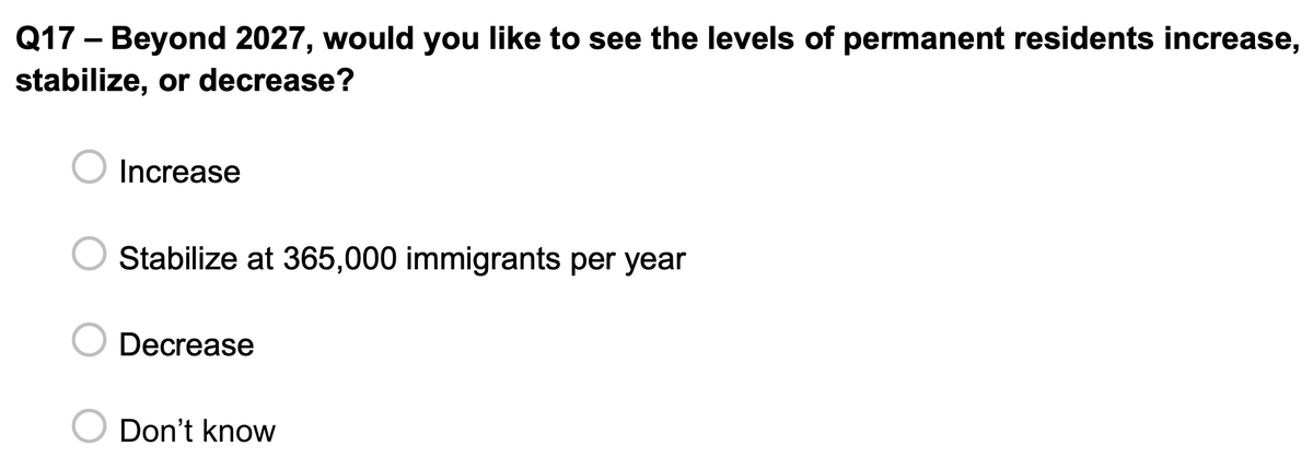 valdombre's tweet image. The government just opened its annual survey asking whether we should raise or lower immigration.

Let's make sure Tim Hortons and the Century Initiative aren't the only ones filling this out. (Link in comments)