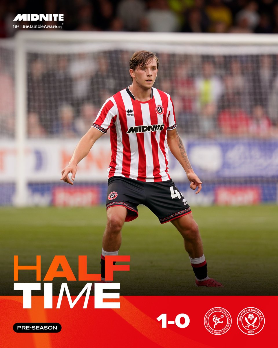 SheffieldUnited's tweet image. We go into the break a goal down but plenty to build on 👊