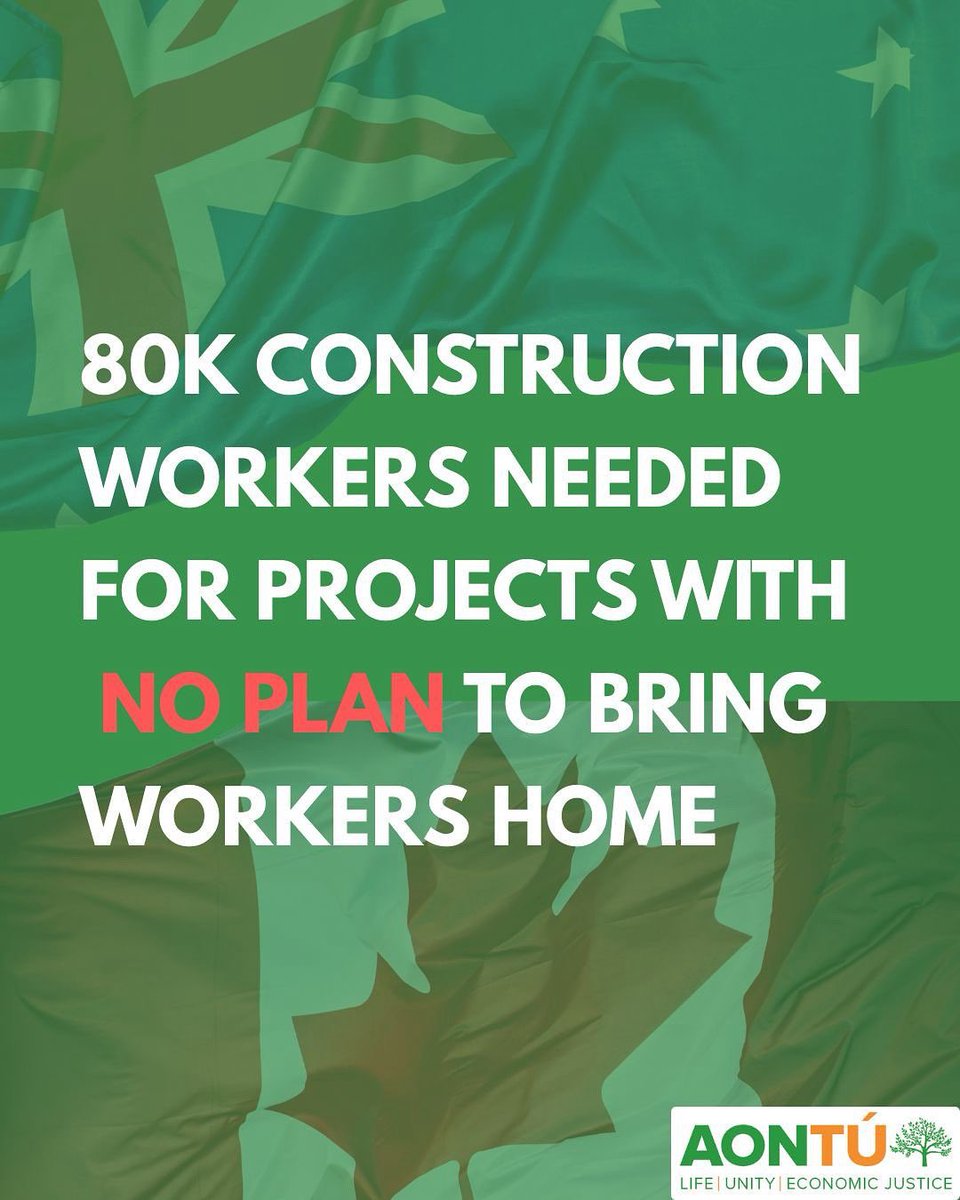 AontuIE's tweet image. 80k construction workers needed right now - we launched a paper recently. How will Ministers address it after today? It wasn’t mentioned. #aontú