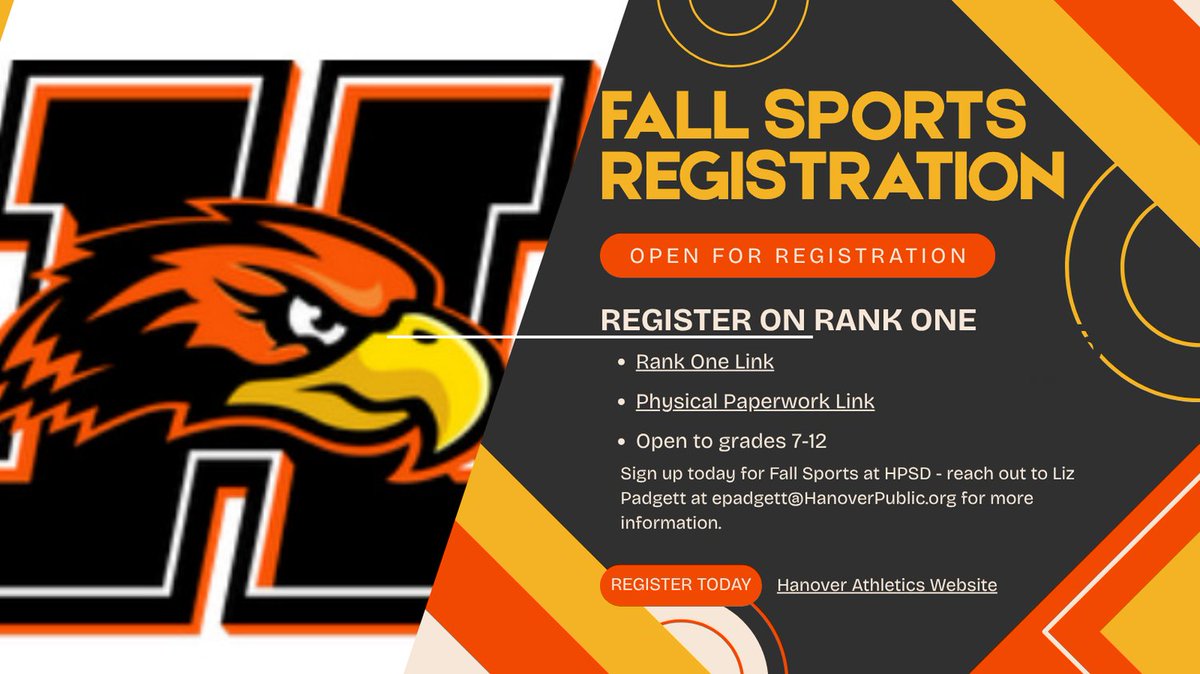 Any athletes interested in Football, Soccer, Field Hockey, Golf, Girls Tennis, or Girls Volleyball see below!!!!