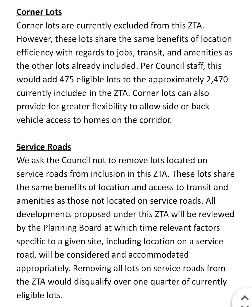 cmkisicki's tweet image. Council discussion of ZTA 25-02 moves on to corner lots and service roads. Here’s our take @betterDCregion! Hoping to see corner lots added in, and lots on service roads stay in. 👍