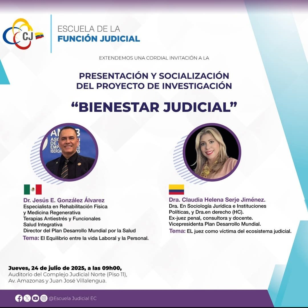clauserji's tweet photo. Invitación que agradezco  honrosamente a la Escuela de la Función Judicial de Ecuador a través del doctor Raul Cadena Palacios.
Seguimos trabajando por la cultura jurídica, la administración de justicia, las solidez de nuestras instituciones. 
#clauserji https://t.co/thHV9DnHtK