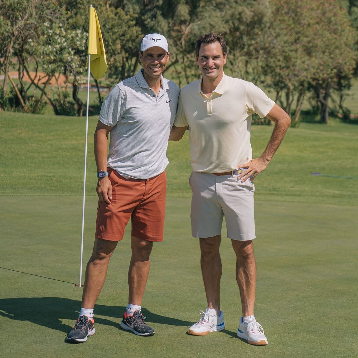 JeffEisenband's tweet image. You and a friend show up for your golf match and these two are your opponents. What do you do?