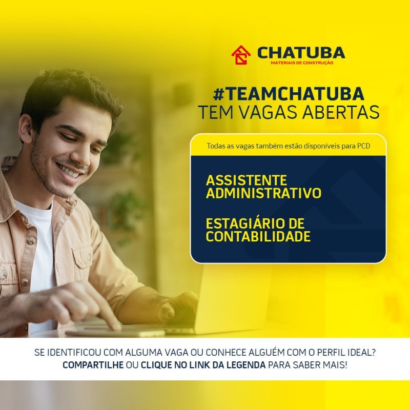 mtts94's tweet image. A Chatuba não para de crescer, vem fazer parte!
Referência em Materiais de Construção no Brasil com o propósito de ajudar nossos clientes a realizar seus sonhos.
Confira as oportunidades da semana:
🔗 Assistente administrativo
🔗 Estagiário de contabilidade
Ressaltamos que…