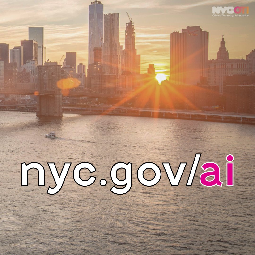 It's only natural for 8.5M NYers to want a more efficient, accessible govt. OTI's groundbreaking AI work supports citywide efforts to maximize finite resources &amp; deliver results. Learn more: nyc.gov/ai