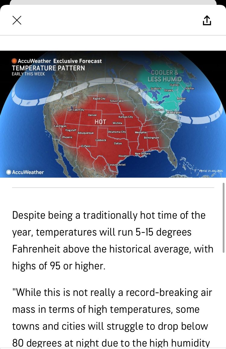 NorthJerseySky's tweet image. The ONLY reason New Jersey and other states in the Northeast have nicer cooler weather/No spraying for several days is because the Jet is being held in place to cook the central/southeastern states. In my eyes this is Geostorm prep..heating up the Gulf of Weather Modification 💭