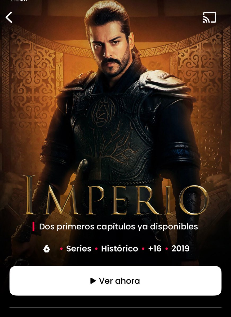 Kizlar, hablando de #BurakÖzçivit y #KuruluşOsman, ya están los dos primeros capis de #Imperio para ver en <a href="/atresplayer/">atresplayer</a> 

La voy a cotillear porque el fragman es brutal y jamás he visto nada de esta serie.