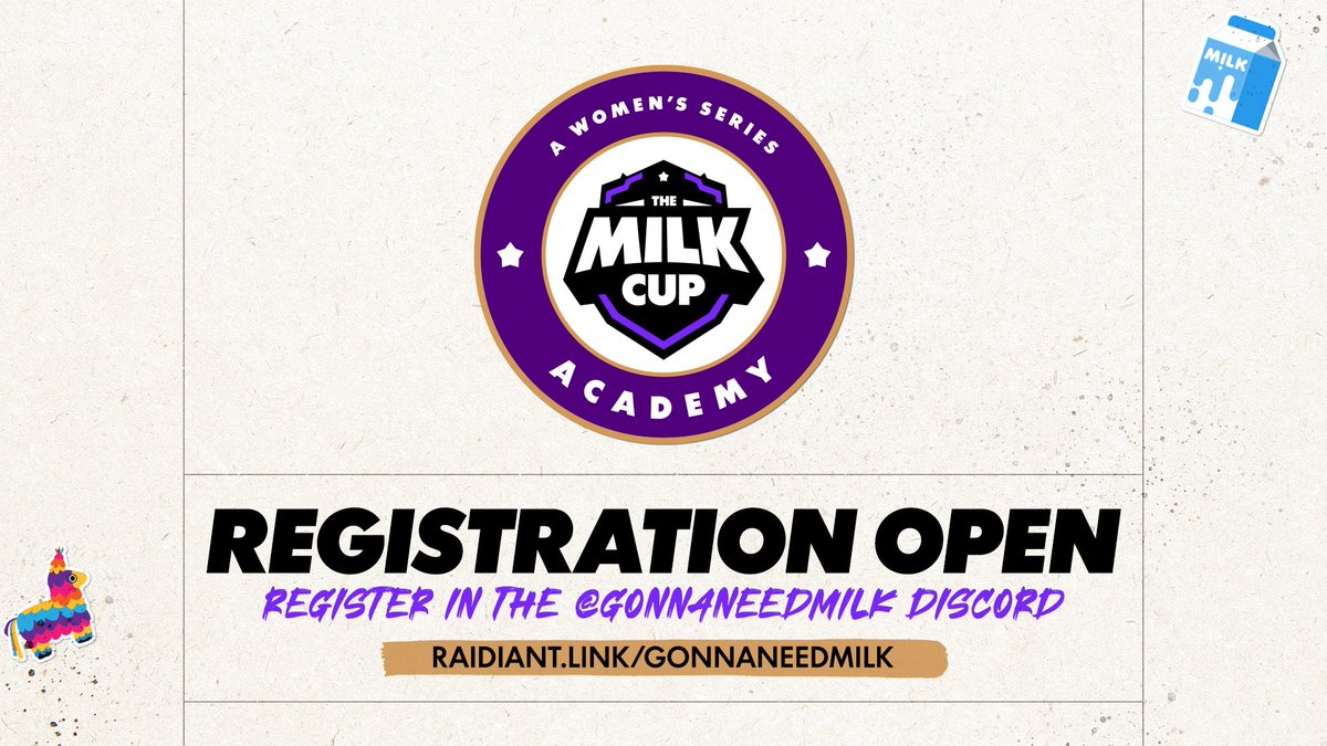 RaidiantGG's tweet image. Only 48 HOURS left to register for this weekend&apos;s #TheMilkCup Academy scrim! ⌛️

Having fun, making friends, and more chances to earn prizes — who could ask for anything more?! 🥛

🔗 Registration closes Thursday, July 24th at 11:59pm PT: raidiant.link/GonnaNeedMilk