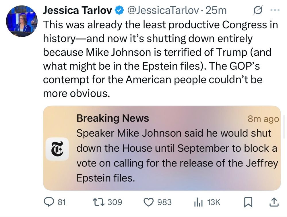 taradublinrocks's tweet image. This is why @JessicaTarlov needs to be our #DemocraticPressSecretary like six months ago
We need a daily press briefing to keep the truth about the #TrumpEpsteinCoverup at the top of the news cycle while @HouseGOP runs away & hides from their base😡
#ReleaseTheEpsteinFiles