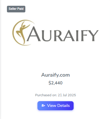 Sold Auraify .com For $2440 Via <a href="/atomHQ/">Atom.com</a> 

<a href="/KehelAyyoub/">Ayoub Kehel</a> <a href="/kasmiyouness1/">Youness KASMI</a> 💚💚