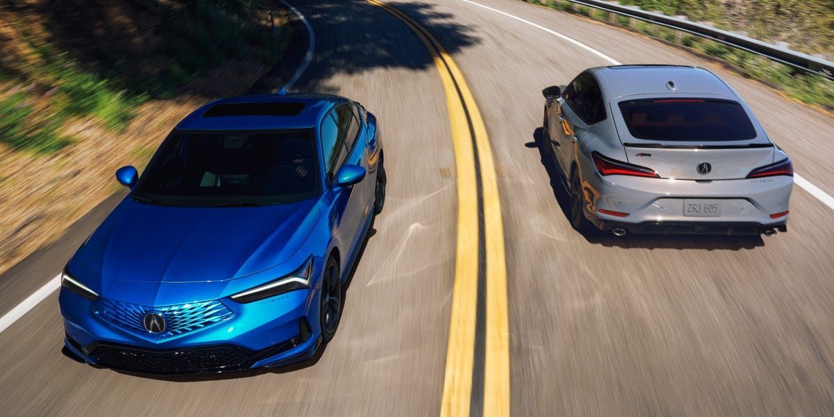RoadandTrack's tweet image. The updated 2026 Acura Integra boasts delightful body-color grille options. bit.ly/44JglAU