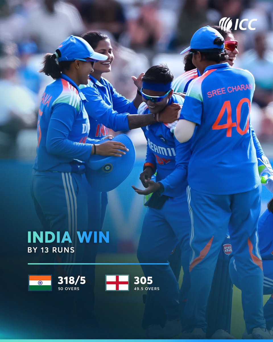 INDIA WIN THE SERIES 🇮🇳 🏆

▶️ Harmanpreet Kaur 💯
▶️ Kranti Gaud 6️⃣-fer

Captain Kaur's knock and pacer Kranti Gaud'a six-wicket haul headline India's 2-1 ODI series win.
#INDWvENGW #krantigoud #HarmanpreetKaur #INDvsENG