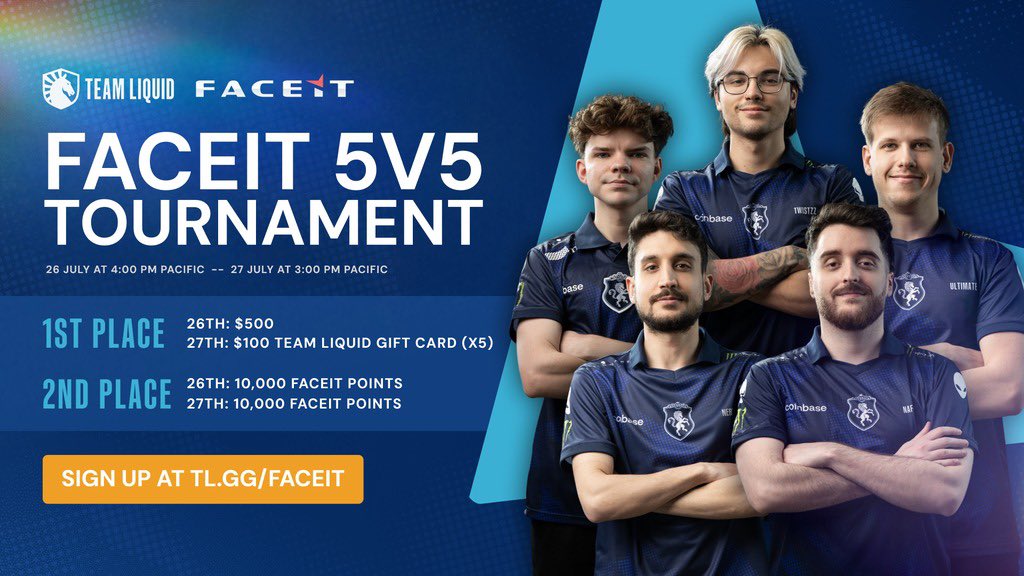 siuhycs's tweet image. Had fun playing @FACEIT during the player break. TL has a team club on there now if you’re tryna find games: TL.GG/FACEIT, see you on the leaderboards! 🫡