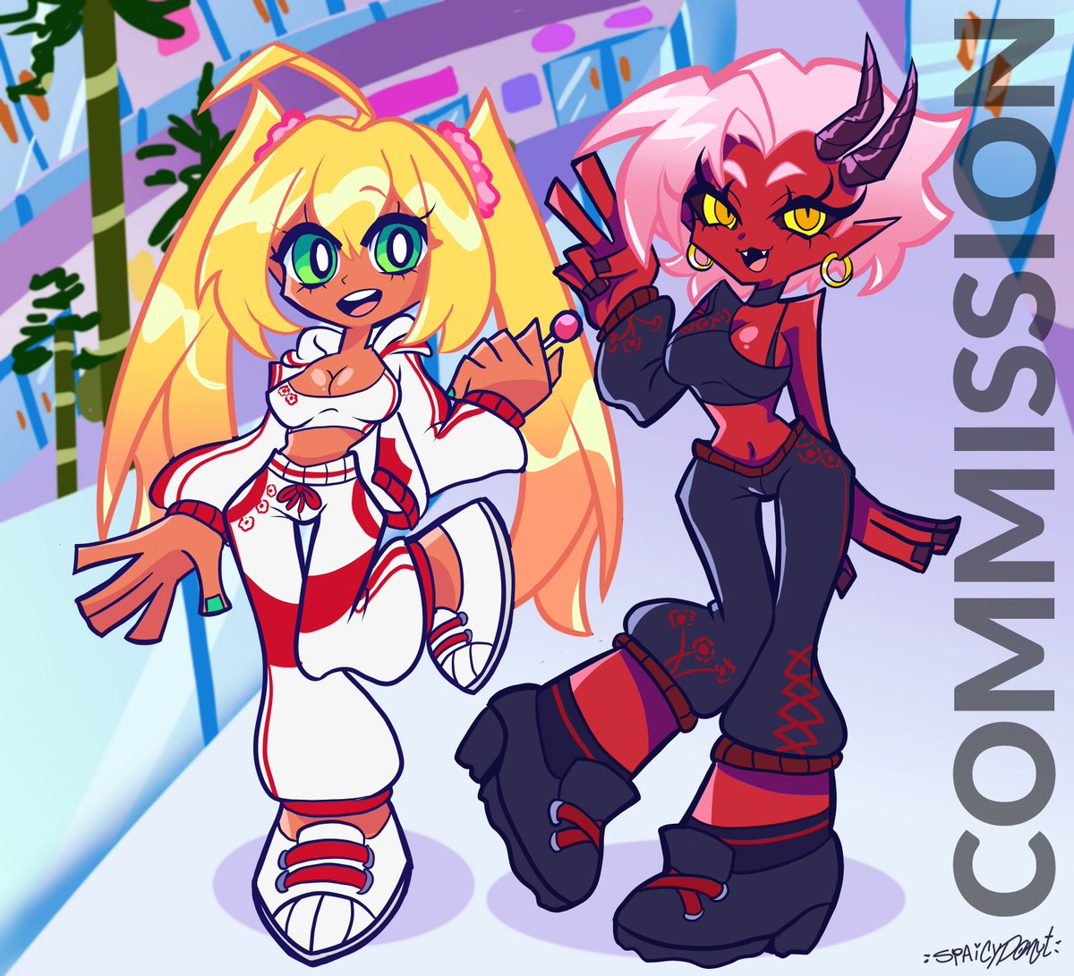 SpaicyDonut's tweet image. PSG Commision for: @BinaryOkami (thank youuu✨)
i love to draw other oc´s on this style ❤️
#commisionsopen #PaSwG
