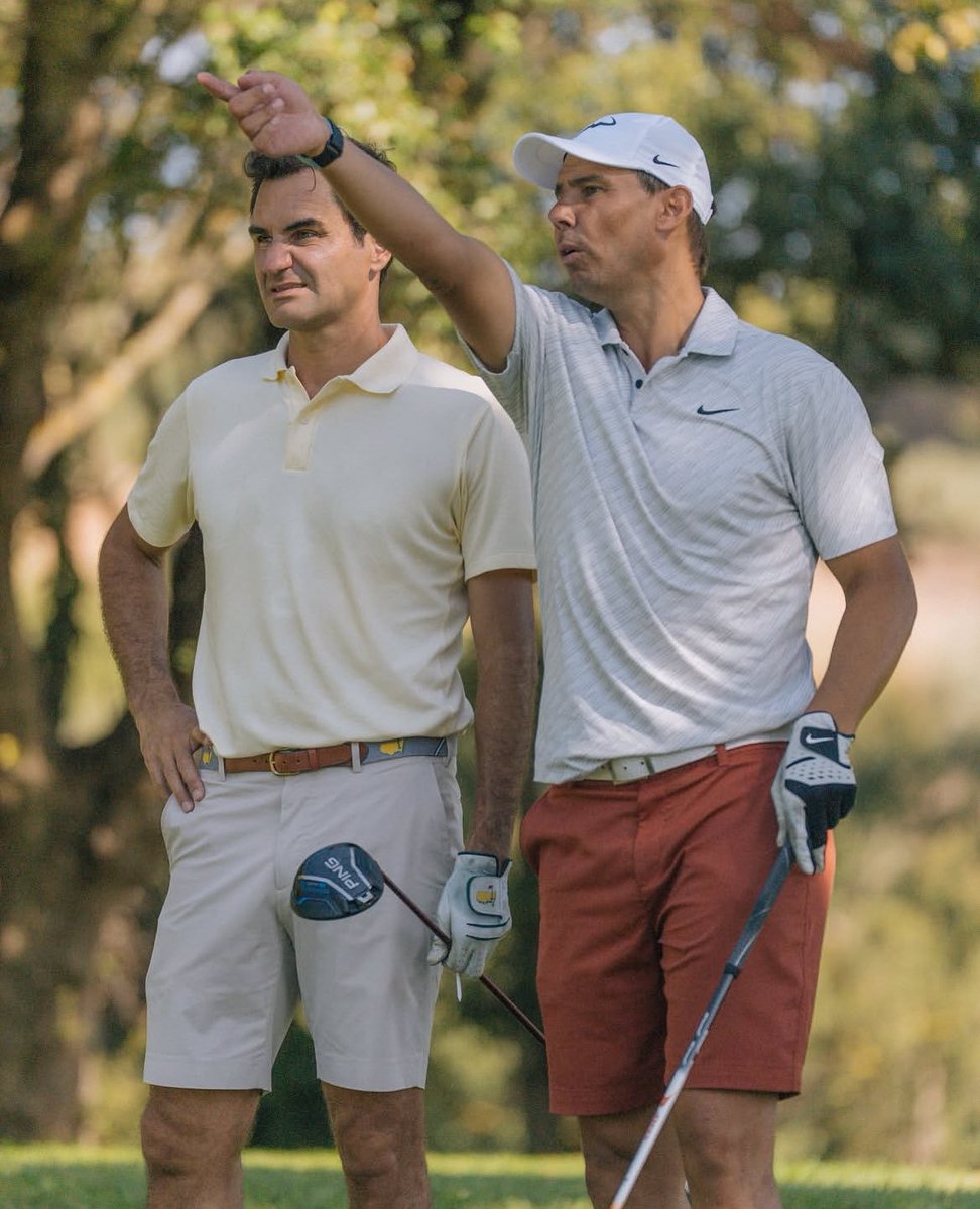 4everRFfan's tweet image. Two 🎾 legends golfing together 🇨🇭🏌️🇪🇸
@rogerfederer @RafaelNadal
(📸 RF’s IG)