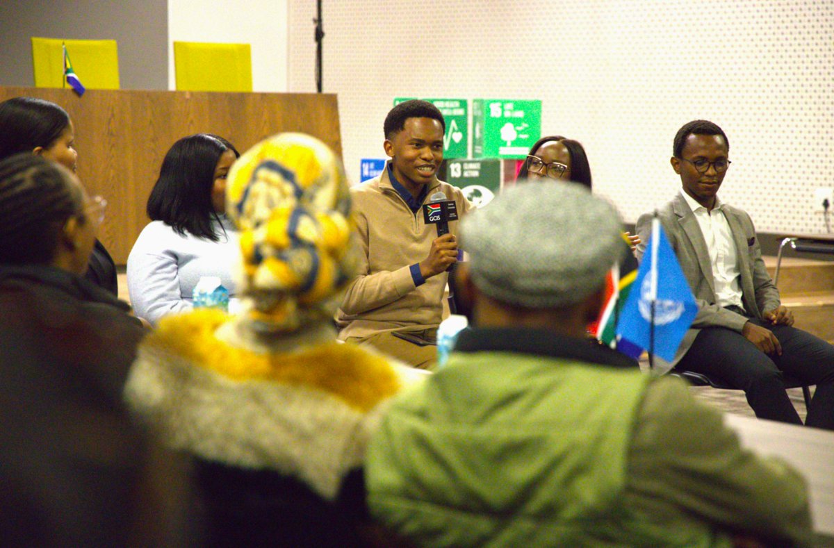 UNinSouthAfrica's tweet image. @UNinSouthAfrica hosted climate champions for the Special Address on #ClimateAction, “A Moment of Opportunity” at @GCISMedia.
A youth led just energy transition is much needed - Inspired by youth of 1976🇿🇦, let’s act collectively & strategically build a resilient South Africa.